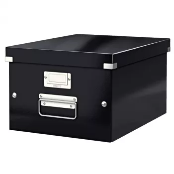 Leitz Click & Store WOW vidutinė laikymo dėžė, juoda, kartoninė, 16,7 l, 265 x 335 x 188 mm, 900 g, 1 vnt.