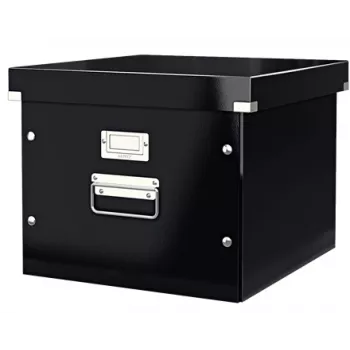 Leitz Click & Store WOW dėžė byloms su pakabinamais segtuvais, juoda, kartonas, 357 mm, 285 mm, 367 mm, 1.21 kg