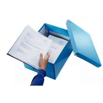 Leitz Click & Store WOW vidutinė laikymo dėžė, mėlyna, kartoninė, 16,7 L, 281 mm, 200 mm, 265 x 335 x 188 mm