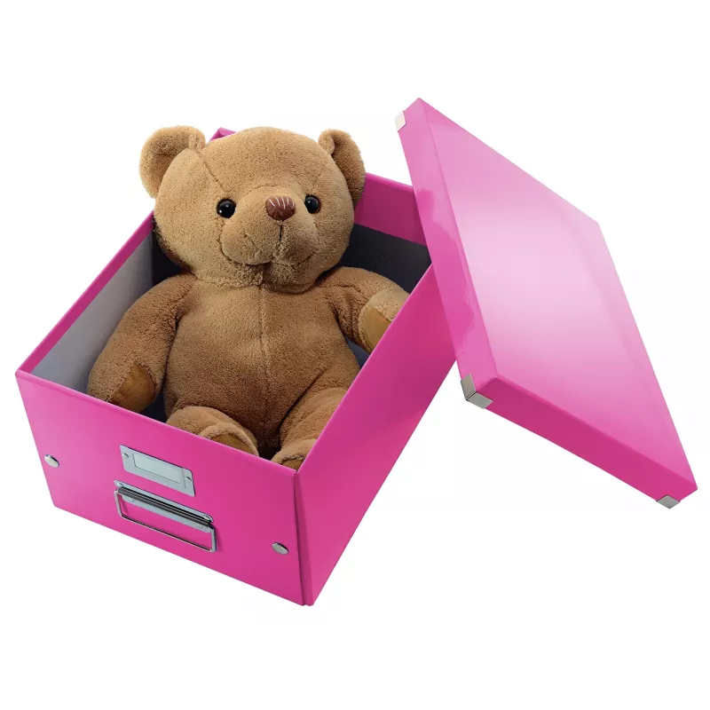 Leitz Click & Store WOW vidutinė laikymo dėžė, rožinė, kartonas, 16,7 L, 281 mm, 200 mm, 265 x 335 x 188 mm