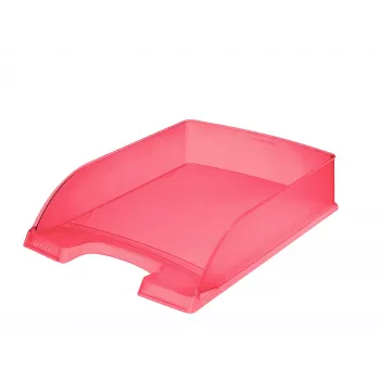 Leitz dėklas laiškams Standard Plus Frosty Standard, plastikinis, raudonas, A4, 255 x 357 x 70 mm, 270 g