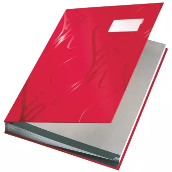 Leitz Design Signature Book 18 skirtukų A4, raudona, kartonas