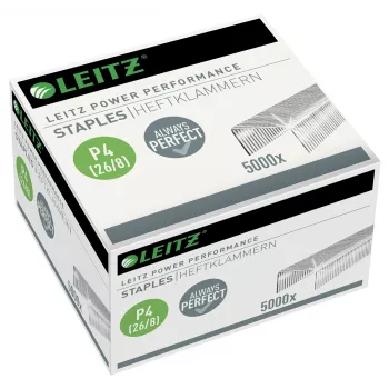 Segtukai Leitz Power Performance P4 26/8, dėžutė 5000 vnt.