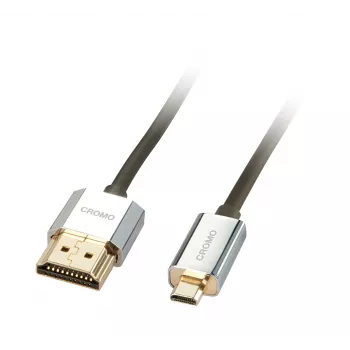 Lindy 2m CROMO Slim High Speed HDMI į Micro HDMI laidas su Ethernet