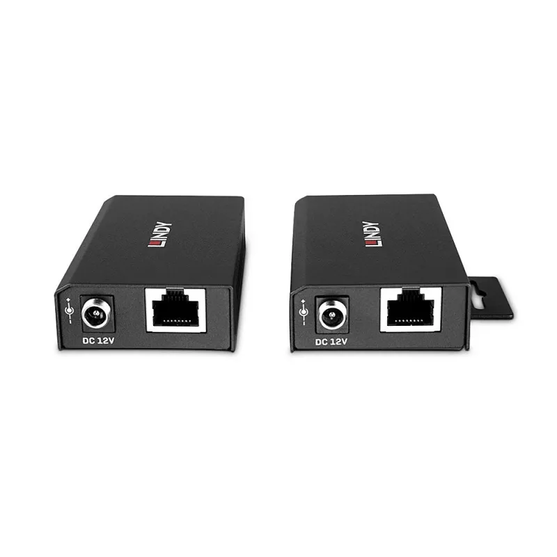 Lindy USB 2.0 Cat.6 ilgintuvas 100m 2 prievadai, AV siųstuvas ir imtuvas, laidinis, juodas