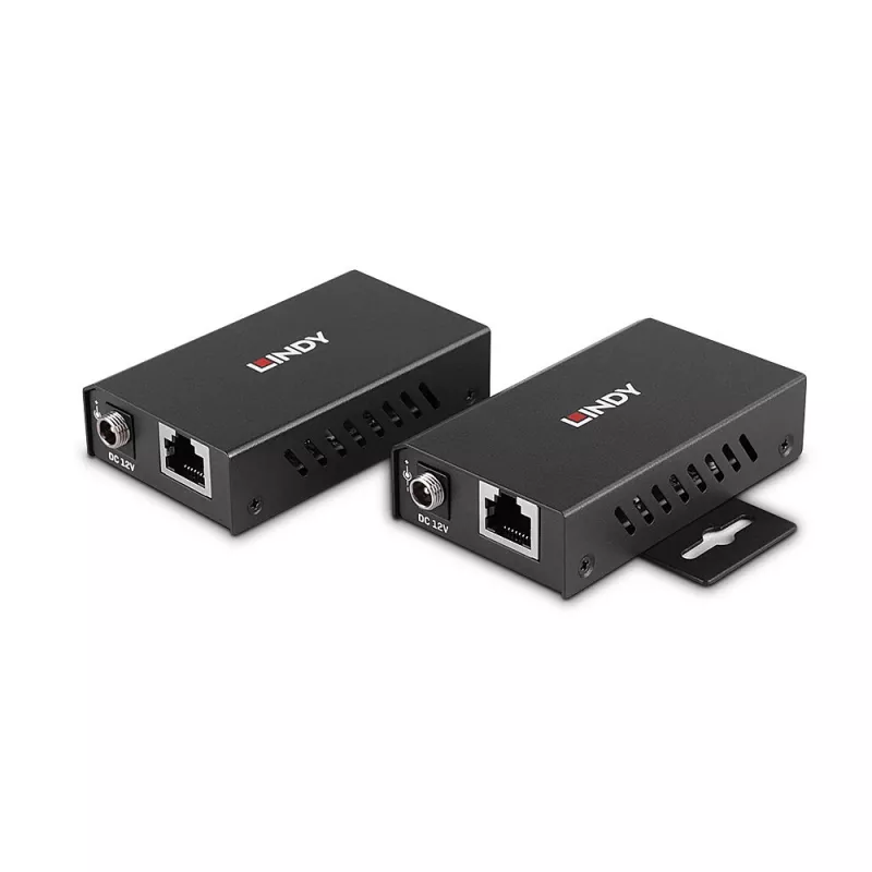 Lindy USB 2.0 Cat.6 ilgintuvas 100m 2 prievadai, AV siųstuvas ir imtuvas, laidinis, juodas