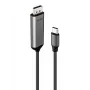 Lindy 43503 USB Type-C į DisplayPort kabelis, 1 m, pilkas