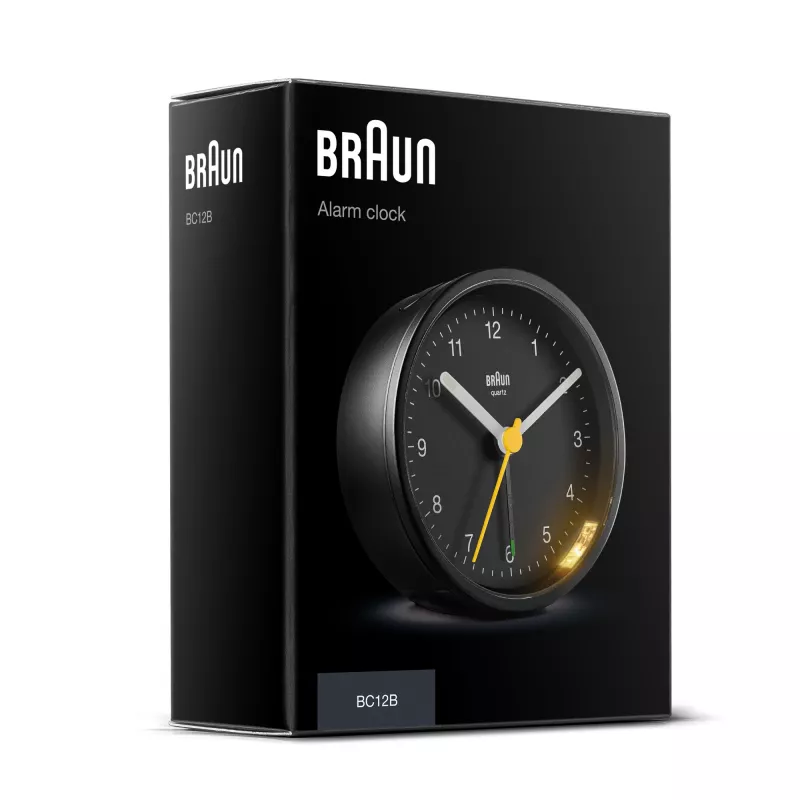 BRAUN BC12 kvarcinis žadintuvas juodas