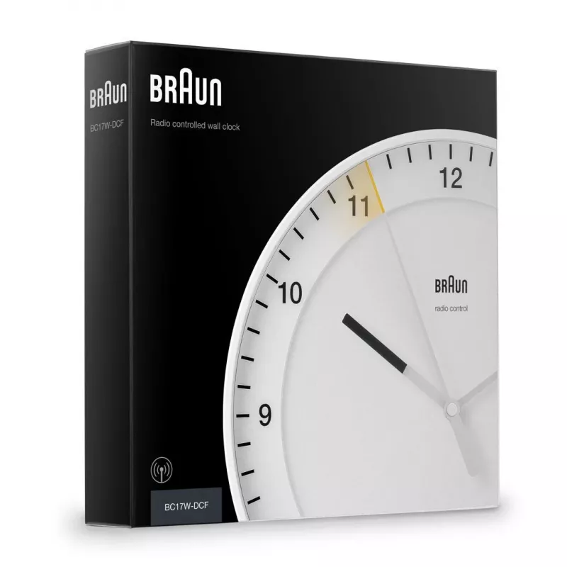 Braun BC 17 sieninis mechaninis laikrodis, baltas