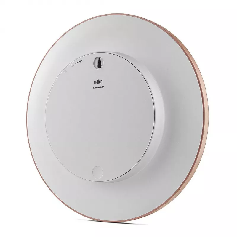 Sieninis laikrodis BRAUN BC 17 PW DCF – analoginis DCF radijo signalo valdomas laikrodis, rožinis ir baltas