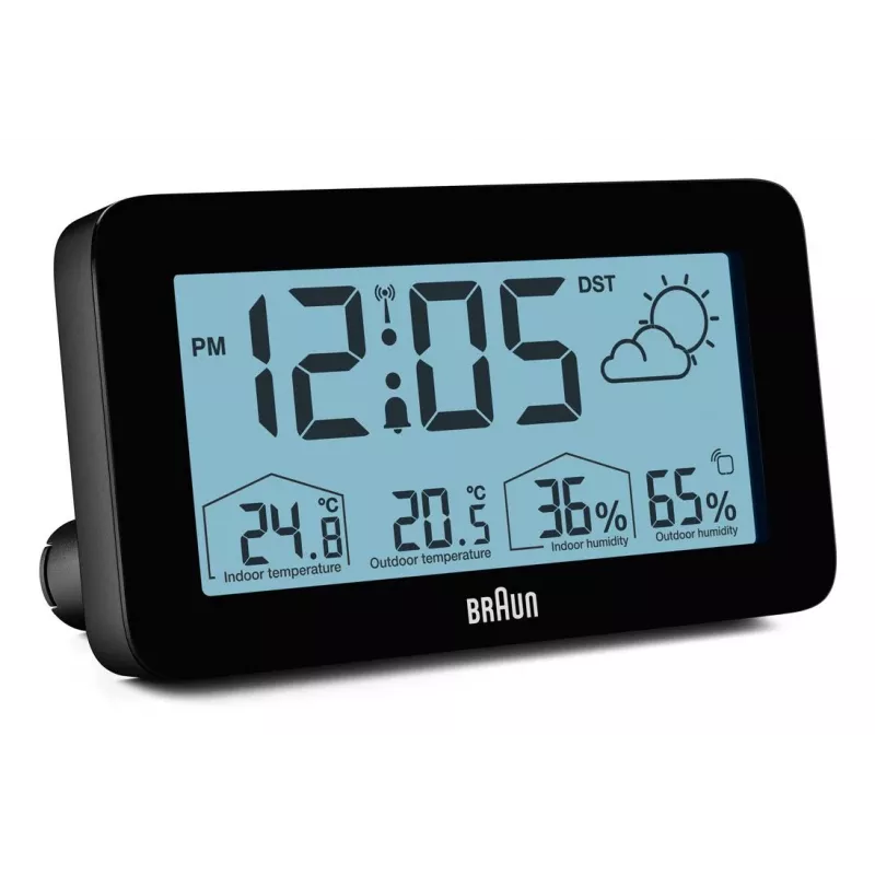 BRAUN BC13BP-DCF radijo signalo laikrodis, juodas