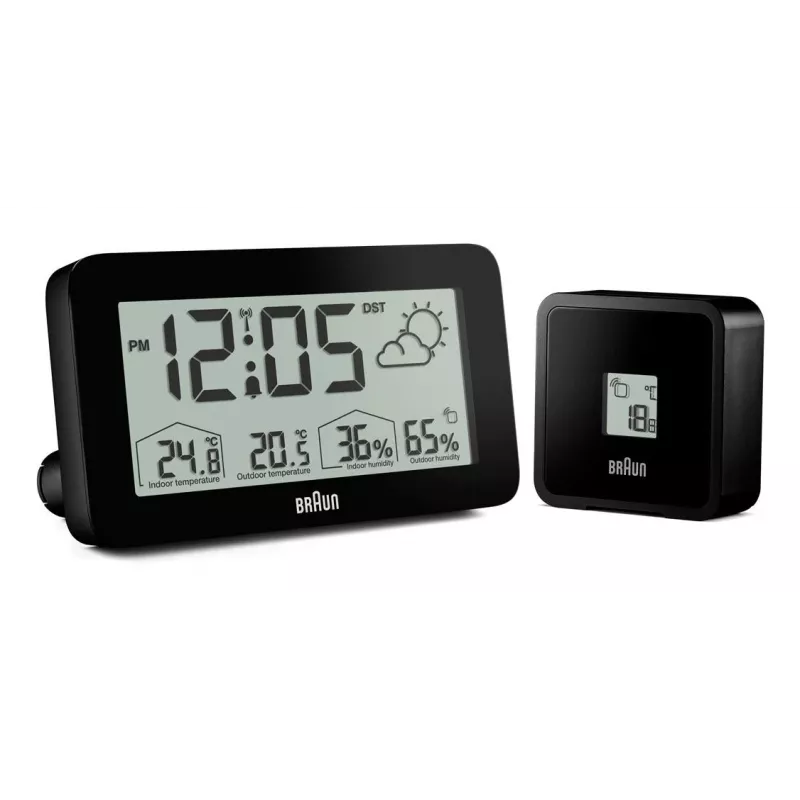 BRAUN BC13BP-DCF radijo signalo laikrodis, juodas