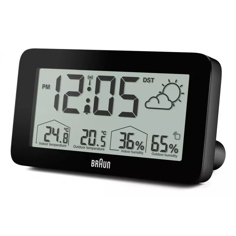 BRAUN BC13BP-DCF radijo signalo laikrodis, juodas
