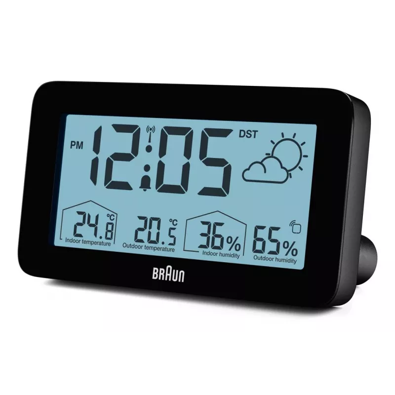 BRAUN BC13BP-DCF radijo signalo laikrodis, juodas