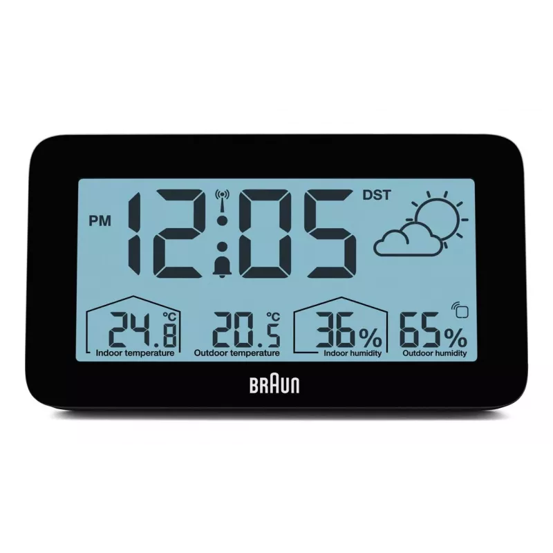 BRAUN BC13BP-DCF radijo signalo laikrodis, juodas