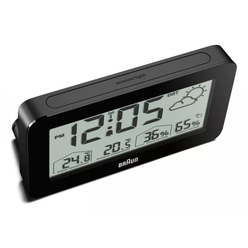 BRAUN BC13BP-DCF radijo signalo laikrodis, juodas