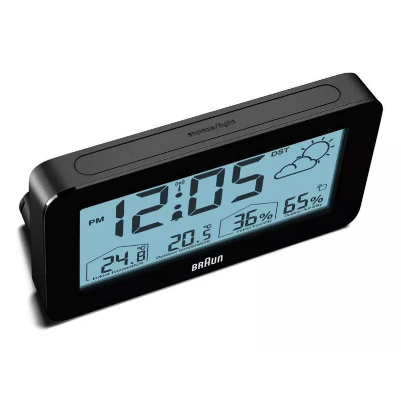 BRAUN BC13BP-DCF radijo signalo laikrodis, juodas