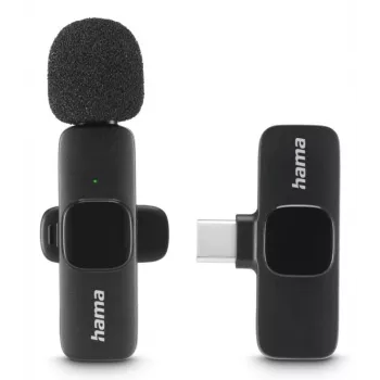 Hama Smart Wireless belaidis ausinis mikrofonas juodas
