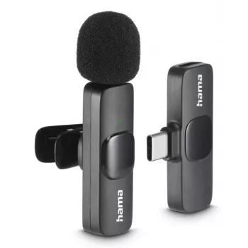 Hama Smart Wireless belaidis ausinis mikrofonas juodas