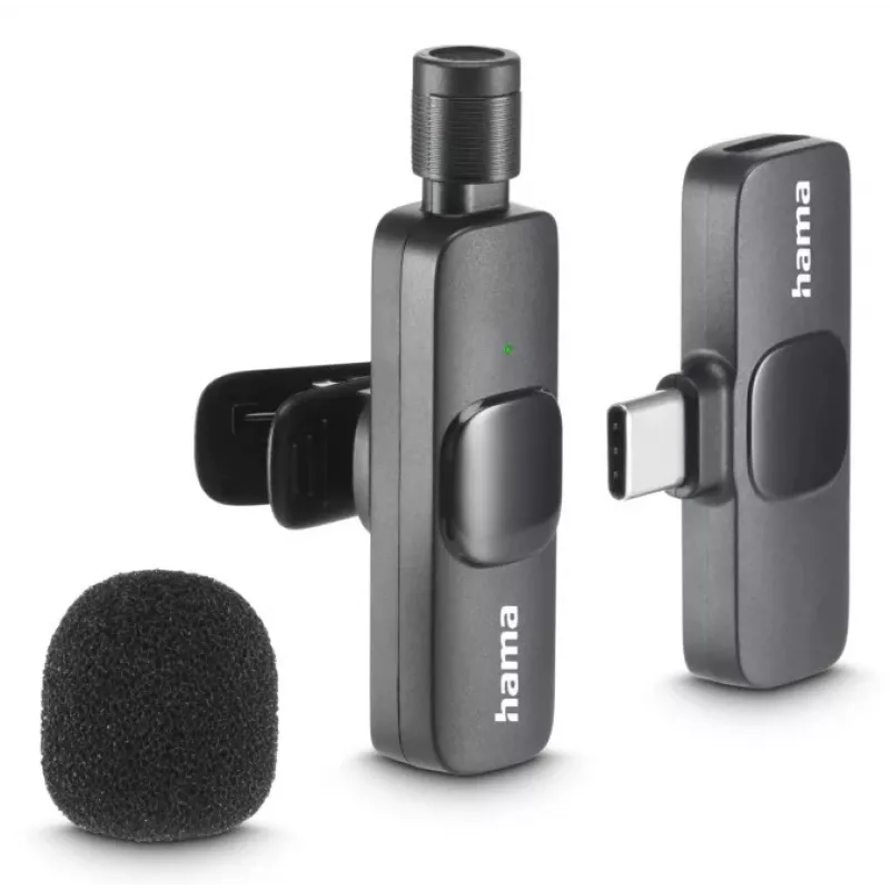 Hama Smart Wireless belaidis ausinis mikrofonas juodas