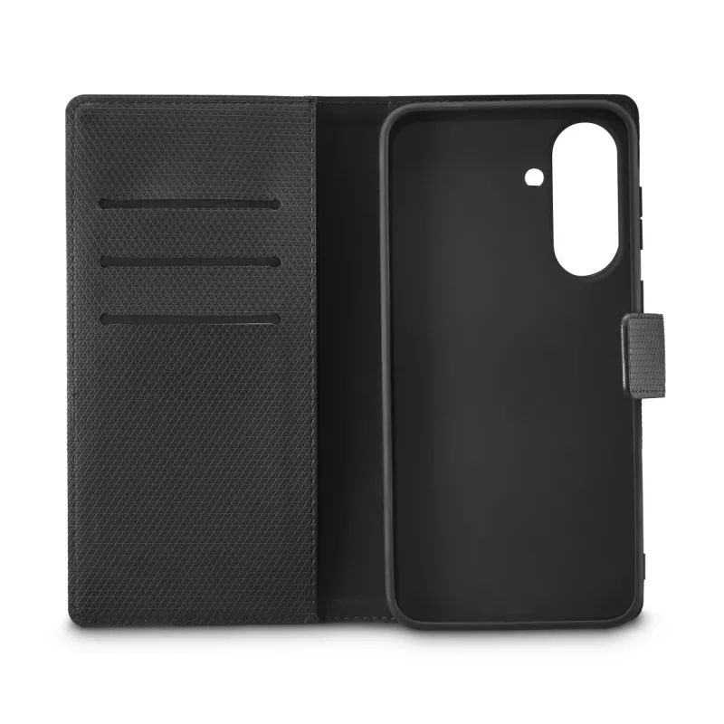 Mobilaus telefono dėklas Black Rock 00037343 — knygelė piniginė Samsung Galaxy A37 5G, juoda, 1 vnt.