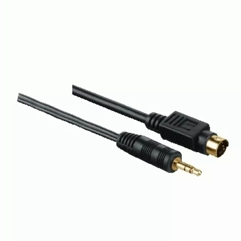 Hama Universalus PC-TV jungiamasis kabelis, 5,0 m S-Video (4 kontaktai) + 3,5 mm SCART (21 kontaktas) Juodas