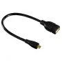 Hama USB 2.0 adapterinis kabelis USB A – Micro-USB B, 0,15 m, juodas