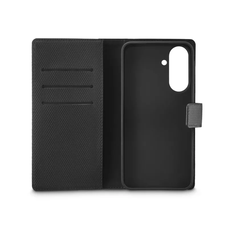 Mobiliojo telefono dėklas black rock 00080293 — knygelės tipo piniginė, skirta Samsung Galaxy A57 5G, juoda, 1 vnt.