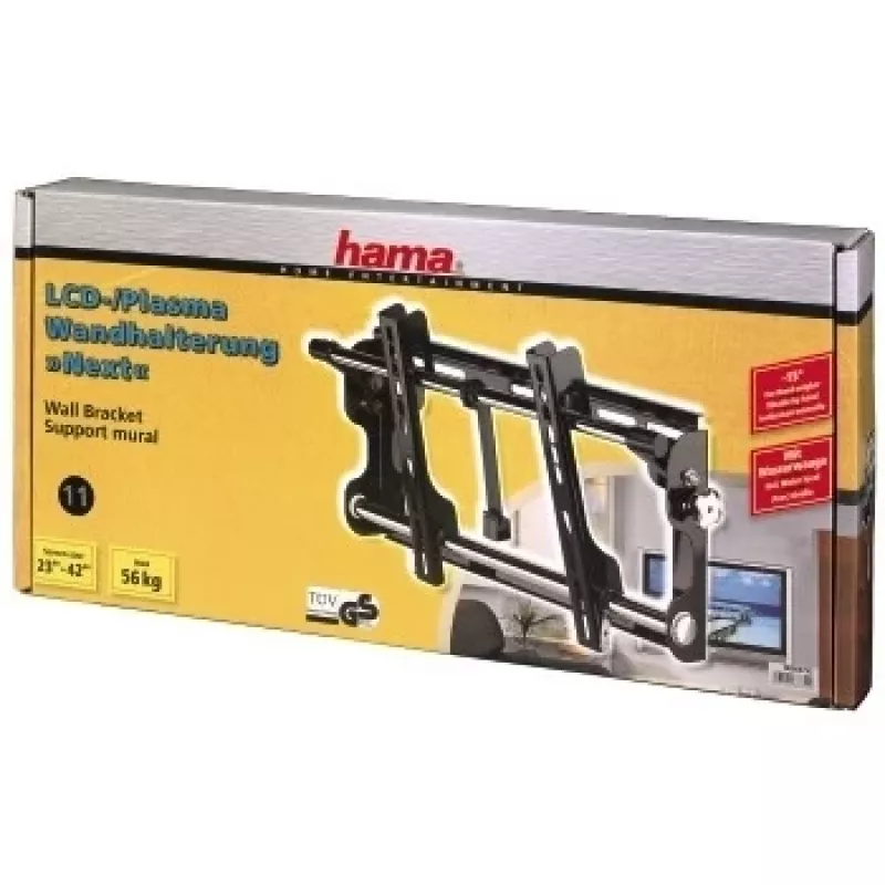 Hama “Next” sieninis laikiklis plazminiams/LCD televizoriams, VESA 400x200, juodas
