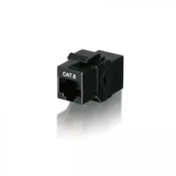 Equip Cat.6 neekranuota keystone jungtis, juoda, aukso, 15 mm, 33 mm, 20 mm, 75 g