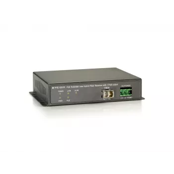 LevelOne PoE per hibridinį kabelį imtuvas, 1 PoE išėjimas, tinklo imtuvas, 2000 m, 100 Mbit/s, Pilnas, Pusė, 1000 įrašų, 14880 pps