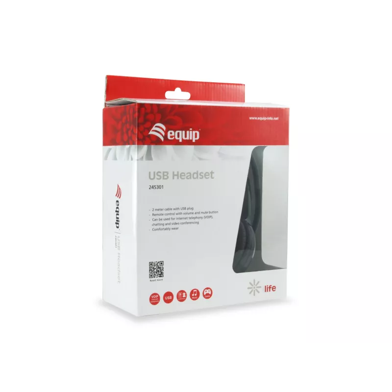 Ausinės Equip 245301 laidinės USB stereo