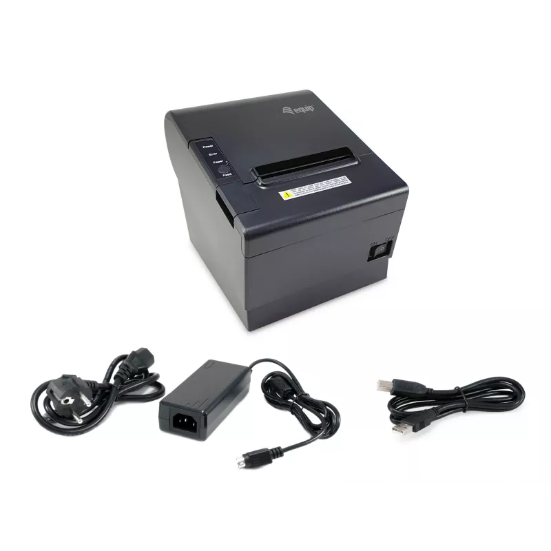 Equip 80 mm terminis kvitų spausdintuvas su automatiniu pjaustytuvu, USB / Bluetooth / WiFi / stalčiaus jungtimi