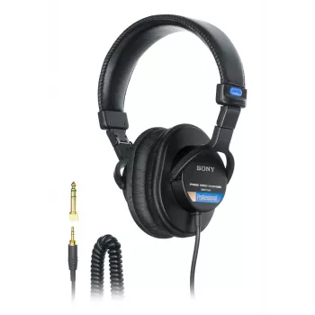 Sony MDR7506 laidinės ausinės uždaro tipo studijoms ir scenai juodos