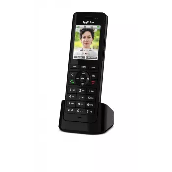 DECT belaidis ragelis AVM FRITZ! X6 juodas – garsiakalbis, atsakiklis, skambintojo ID, 100 įrašų telefonų knyga