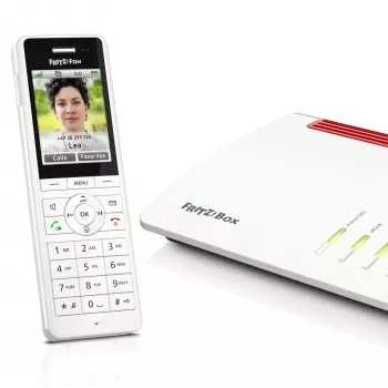 DECT belaidis ragelis FRITZ!X6 baltas International – garsiakalbis, atsakiklis, 100 įrašų telefonų knyga