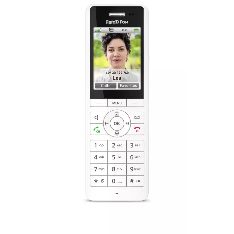 DECT belaidis ragelis FRITZ!X6 baltas International – garsiakalbis, atsakiklis, 100 įrašų telefonų knyga