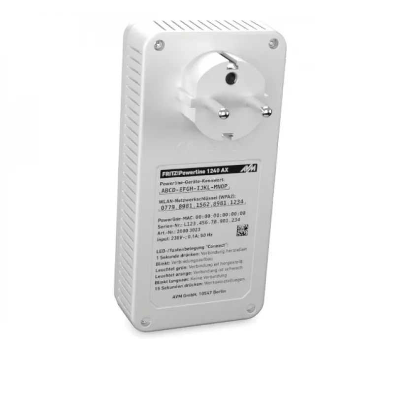 FRITZ!Powerline 1240 AX WLAN rinkinys 1200 Mbit/s Ethernet LAN Wi-Fi Baltas 2 vnt.