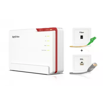Stalininis maršrutizatorius FRITZ! 5690 Pro International, Wi-Fi 7, triju juostų (2,4 / 5 / 6 GHz), 2,5 Gigabit Ethernet, SFP, USB, baltas