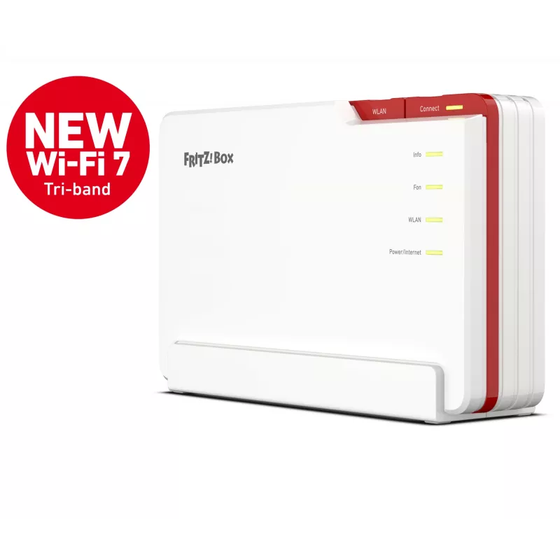 Stalininis maršrutizatorius FRITZ! 5690 Pro International, Wi-Fi 7, triju juostų (2,4 / 5 / 6 GHz), 2,5 Gigabit Ethernet, SFP, USB, baltas