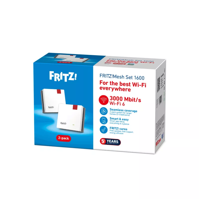 FRITZMESH SET 1600 2-PACK EDITION INTERNATIONAL, belaidžio tinklo rinkinys