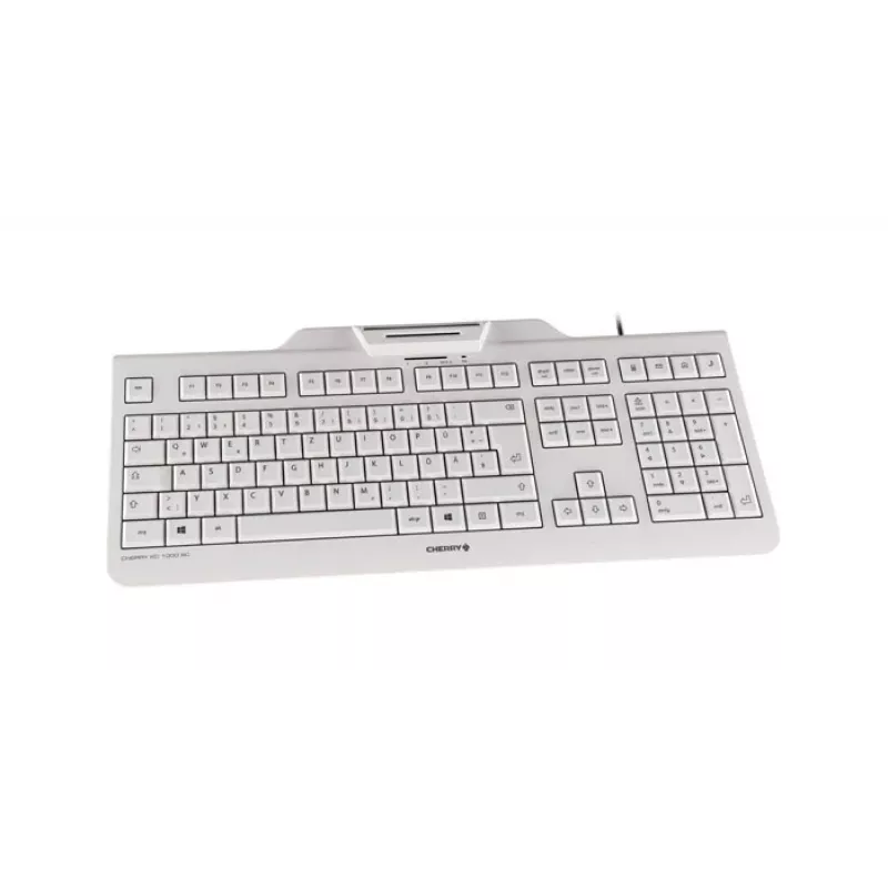 CHERRY KC 1000 SC klaviatūra Universal USB AZERTY Belgian White