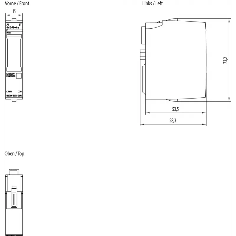 Siemens 6ES7134-6GD01-0BA1 analoginis įvesties modulis