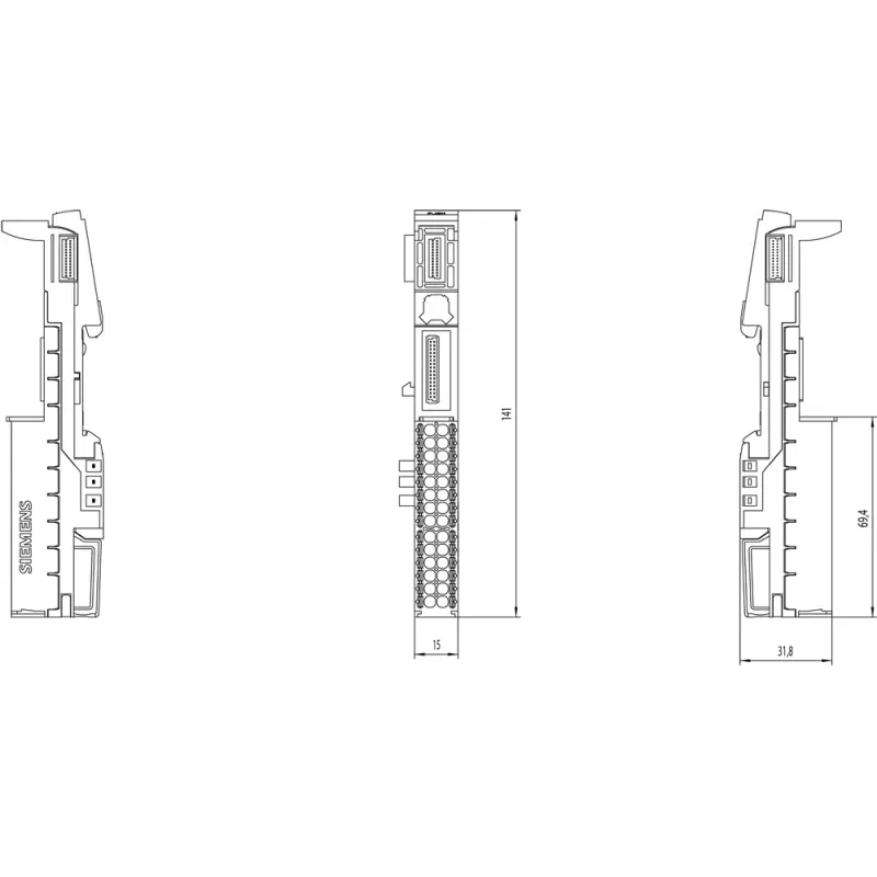 Siemens 6ES7193-6BP40-0DA1 gnybtų blokas