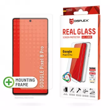 Displex apsauginis stiklas + dėklas Google Pixel 8 Pro, Eco montavimo rėmelis, atsparus įbrėžimams