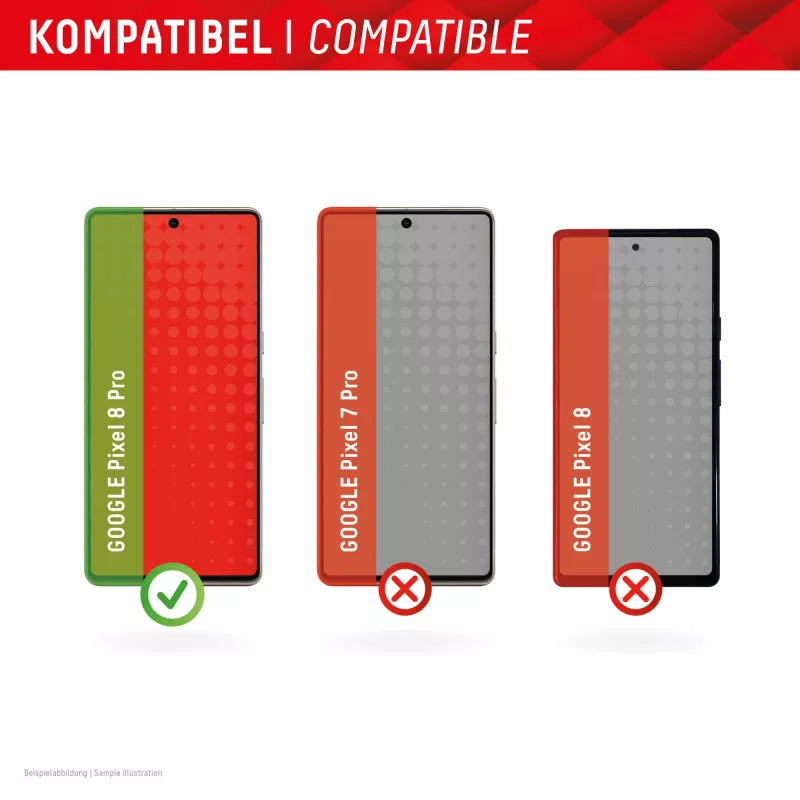 Displex apsauginis stiklas + dėklas Google Pixel 8 Pro, Eco montavimo rėmelis, atsparus įbrėžimams