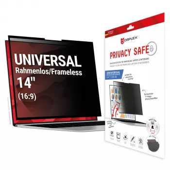 Displex PRIVACY SAFE nuimamas dvipusis privatumo filtras nešiojamam kompiuteriui 14'' (16:9)