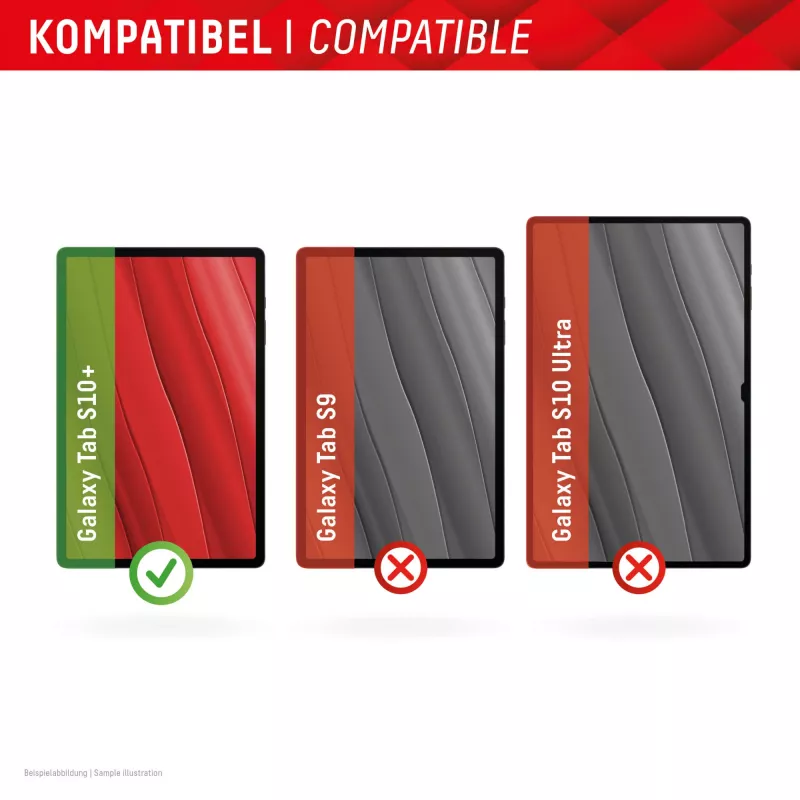 Displex Tablet Glass (9H), skirtas Samsung Galaxy Tab S10+, su Eco montavimo rėmeliu, nedūžtantis