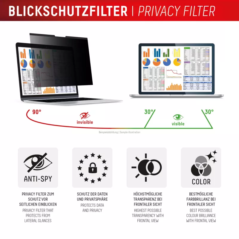 Displex PRIVACY SAFE magnetinis 2 krypčių privatumo filtras, Surface Laptop Studio 2, 14,4 col.