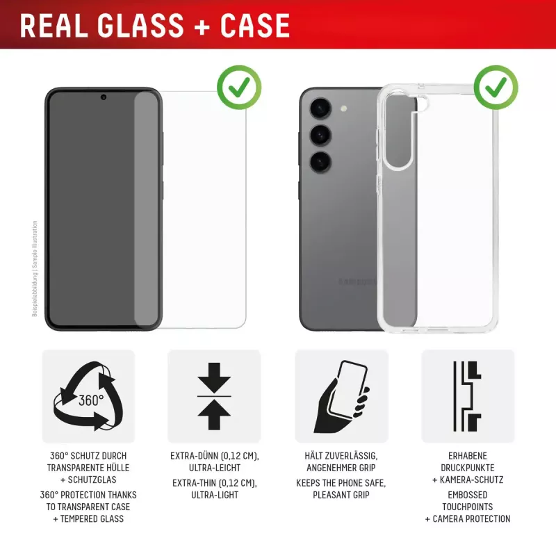 Grūdintas stiklo apsauginis stikliukas + dėklas, skirtas Samsung Galaxy A36, e.v.i., Eco montavimo rėmelis, atsparus įbrėžimams, permatomas